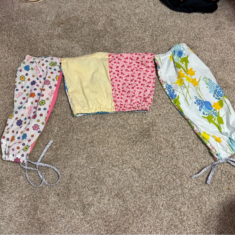 Handmade Floral Patchwork Crop Top - Picture 9 of 9